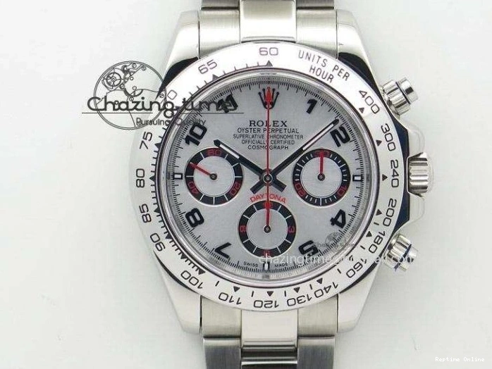 0112 Daytona 6263 SS White Black Dial Black Tachymeter Bezel On SS Bracelet Venus Premium 3858